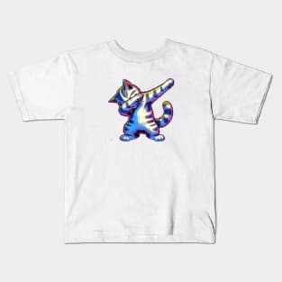 Cute Dabbing Cat Kids T-Shirt